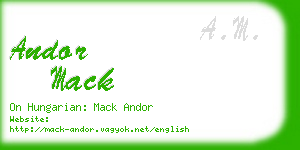 andor mack business card